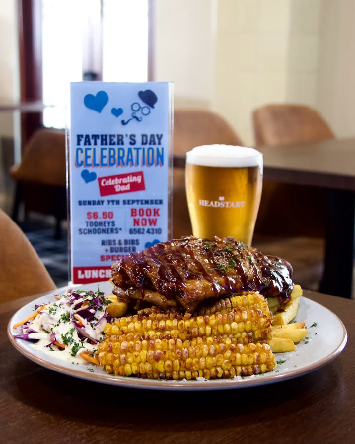 Featured image for “Father’s Day Special: Ribs & Burgers at Top Pub in West Kempsey Hotel”