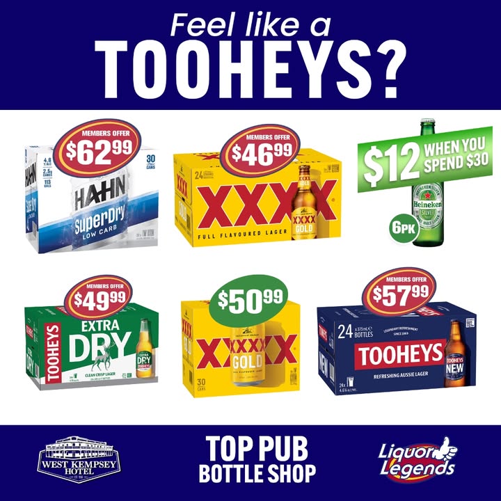 Featured image for “Weekend Specials: Tooheys Deals at Top Pub Bottle Shop West Kempsey”