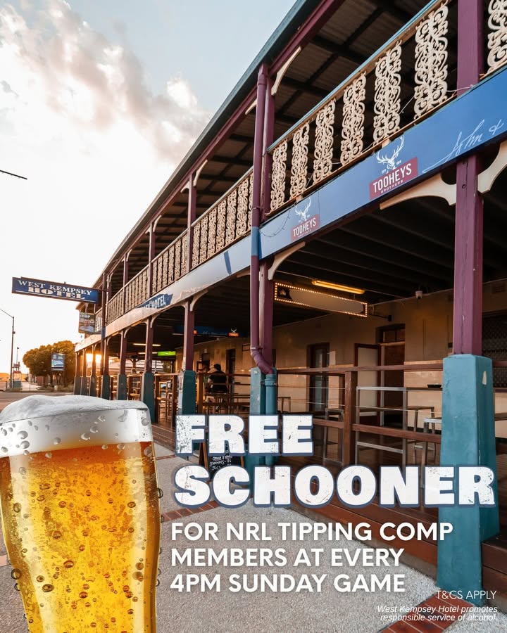 Featured image for “Free Schooner for Tipping Comp Members at West Kempsey Hotel”