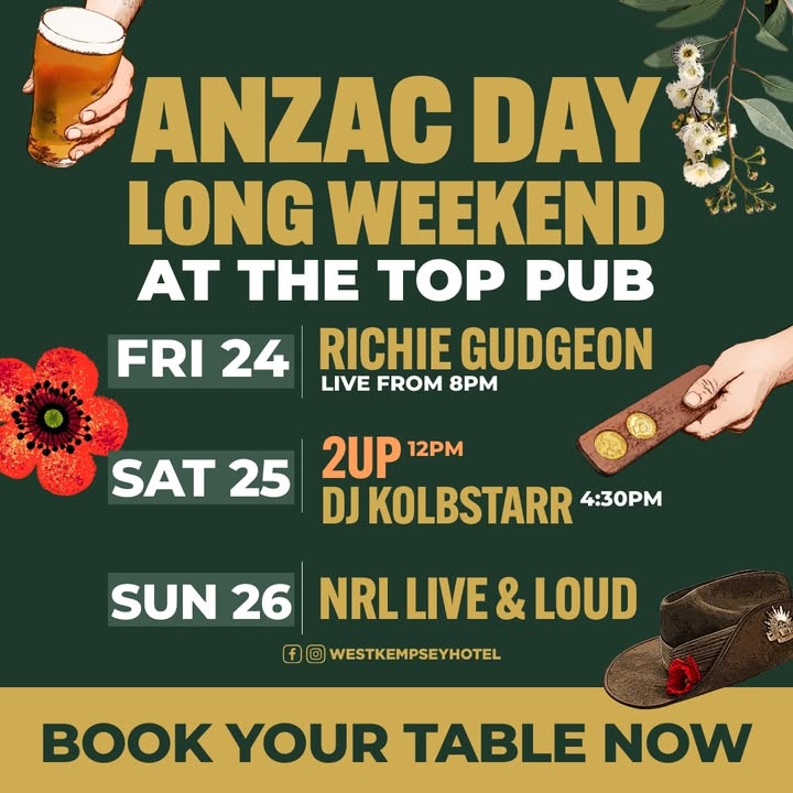 Featured image for “ANZAC Day Long Weekend at West Kempsey Hotel”