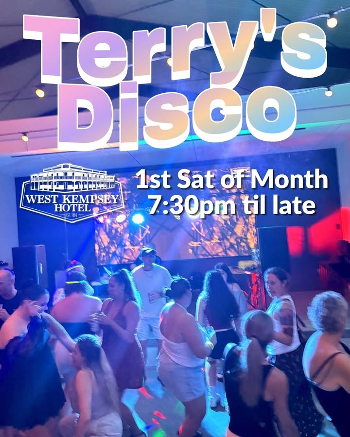 Featured image for “Terry’s Disco Returns Every First Saturday at West Kempsey Hotel”