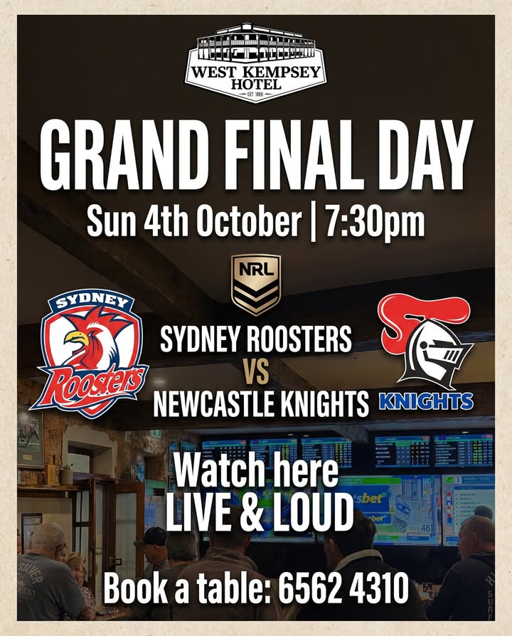 Featured image for “NRL Grand Final Day Live at West Kempsey Hotel”